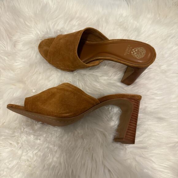 Vince Camuto Brown Suede Mules - Picture 4 of 8